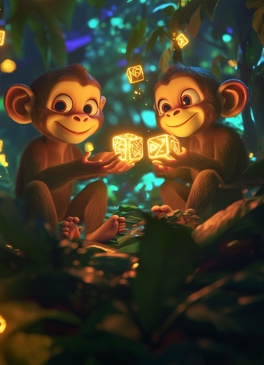 Monkeys interacting